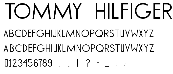 TOMMY HILFIGER AF font